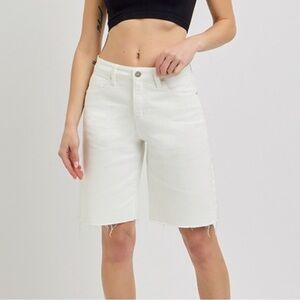 Women's White Denim Shorts